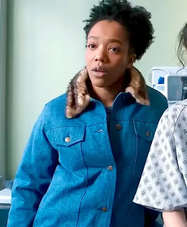 Sorry, Baby 2025 Naomi Ackie Blue Jacket
