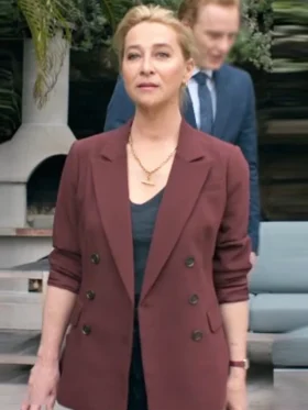 Strife S02 Asher Keddie Maroon Suiting Blazer