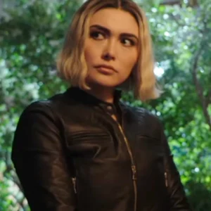 The Accountant 2 Daniella Pineda Black Leather Jacket