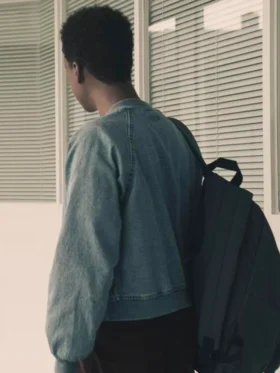The Handmaid's Tale S06 Moira Strand Bomber Denim Jacket