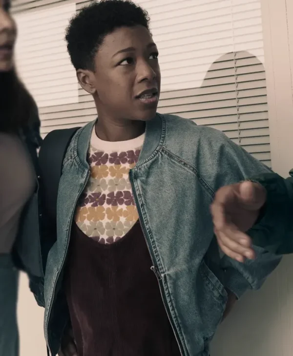 The Handmaid's Tale S06 Moira Strand Blue Bomber Denim Jacket