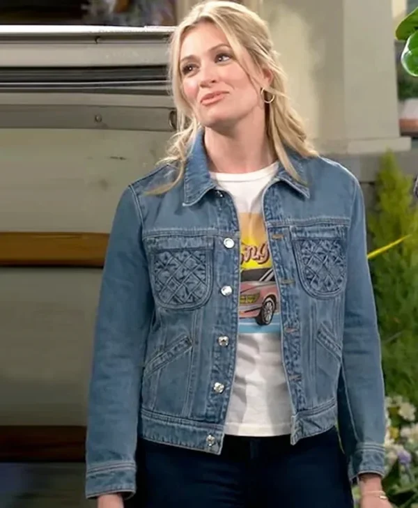 The Neighborhood S07 Beth Behrs Denim Jacket Side