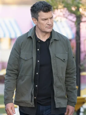 The Rookie S07 Nathan Fillion Green Jacket Side