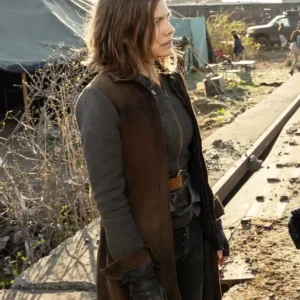 The Walking Dead Dead City S02 Lauren Cohan Brown Long Coat