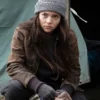 The Walking Dead Dead City S02 Mahina Napoleon Brown Leather Jacket