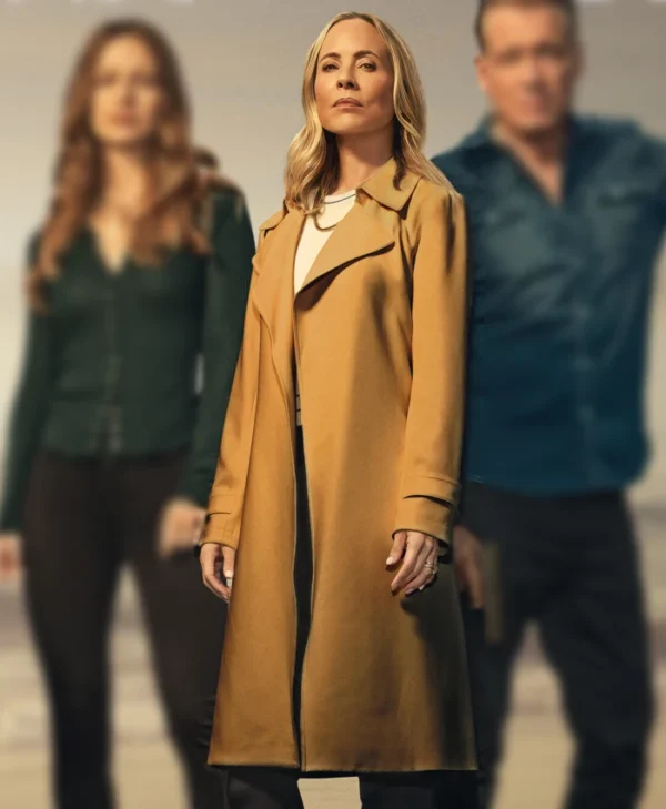 The Waterfront S01 Maria Bello Brown Coat