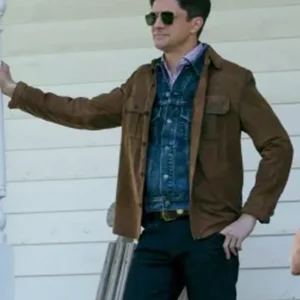 The Waterfront S01 Topher Grace Cotton Jacket Side