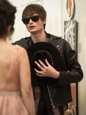 Things Like This 2025 Charlie Tahan Black Leather Jacket