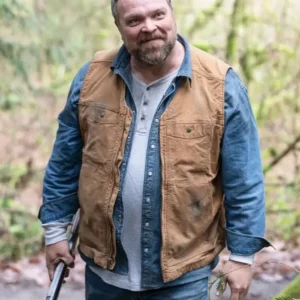 Tracker S02 Drew Powell Brown Vest Side