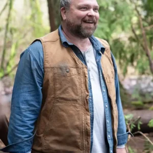 Tracker S02 Drew Powell Brown Cotton Vest