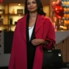 Watson S01 Rochelle Aytes Red Coat Side