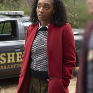 Will Trent S03 Iantha Richardson Red Wool Coat