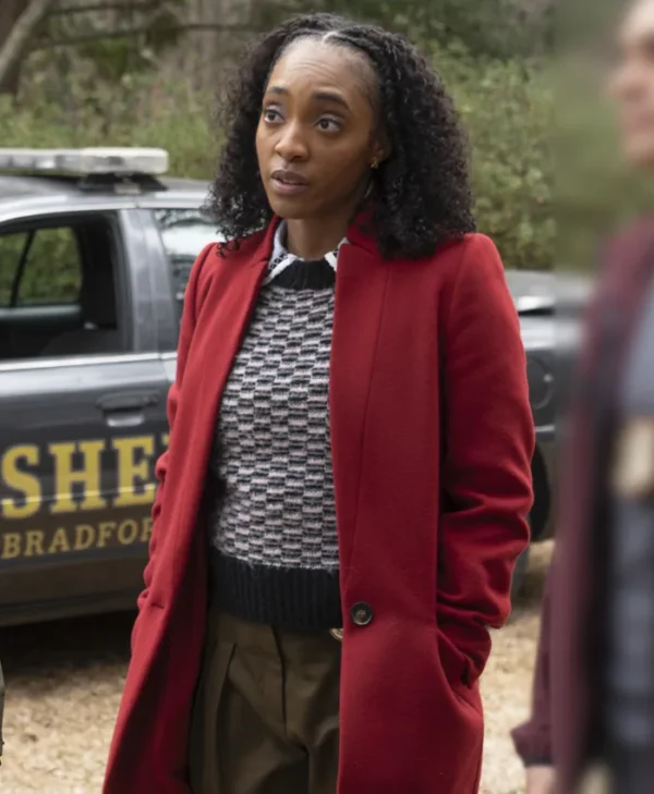 Will Trent S03 Iantha Richardson Red Wool Coat