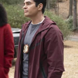 Will Trent S03 Ramón Rodríguez Maroon Hooded Jacket