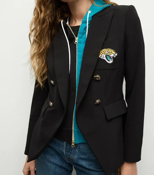 Women Jacksonville Jaguars Black Blazer Front