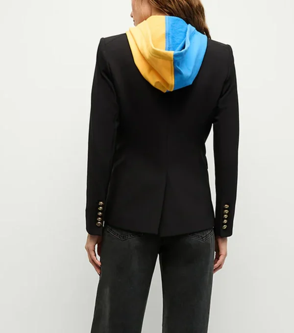 Women Los Angeles Chargers Black Blazer Back