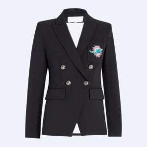 Women Miami Dolphins Black Blazer