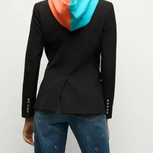 Women Miami Dolphins Black Blazer Back