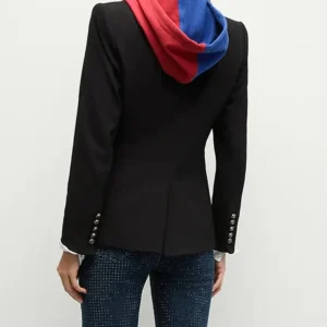 Women New York Giants Black Blazer Back