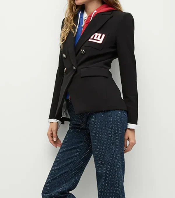 Women New York Giants Black Blazer Side Look