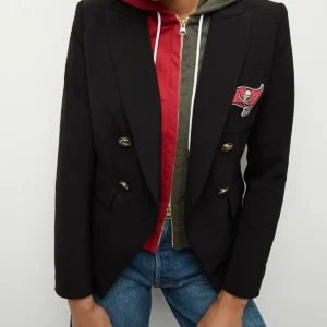 Women Tampa Bay Buccaneers Black Blazer Front