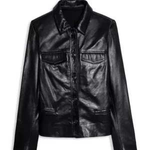 You S05 Amy-Leigh Hickman Black Leather Jacket