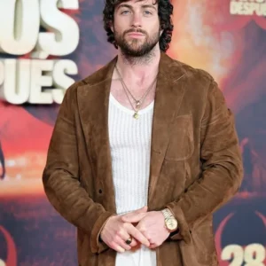 28 Years Later Aaron Taylor-Johnson Brown Suede Blazer Side