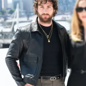 28 Years Later Aaron Taylor-Johnson Black Leather Jacket