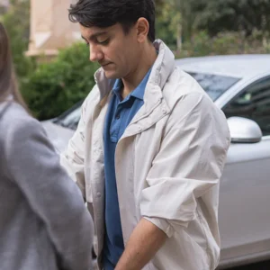 A Widow’s Game 2025 Ramón Ródenas White Jacket Side