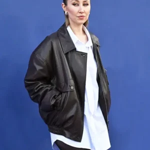 Adolescence S01 Erin Doherty Black Leather Jacket