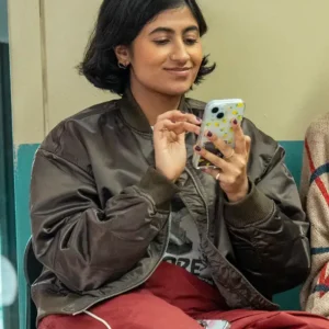 Adults S01 Amita Rao Green Bomber Jacket