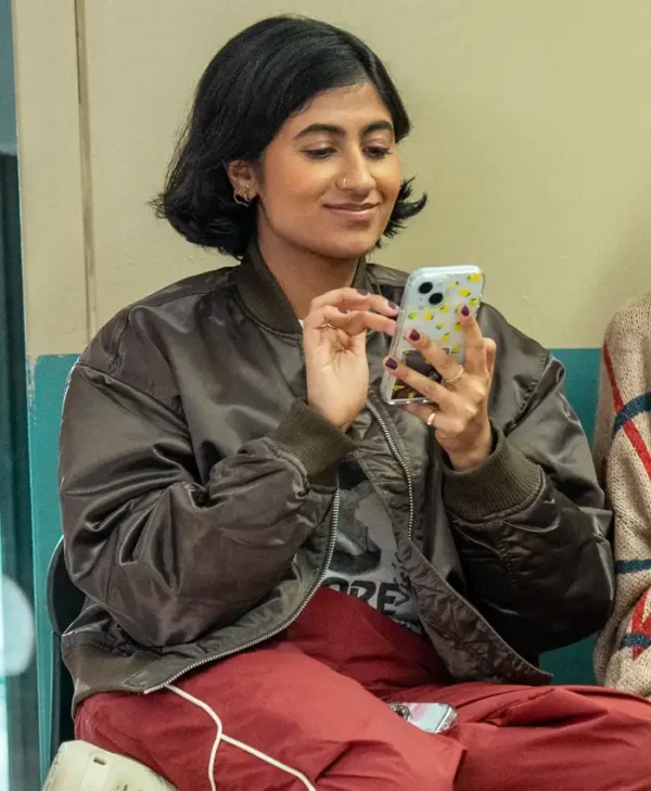 Adults S01 Amita Rao Green Bomber Jacket