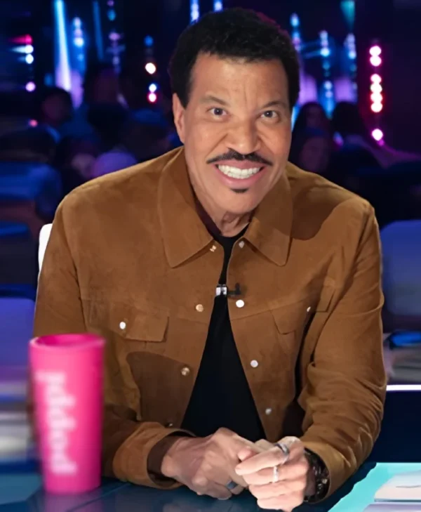 American Idol S03 Lionel Richie Brown Suede Leather Jacket