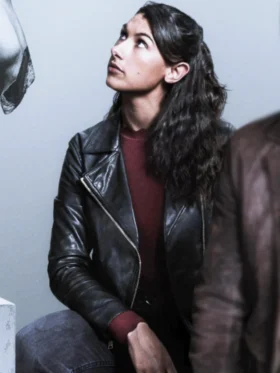 Art Detectives S01 Nina Singh Black Leather Jacket