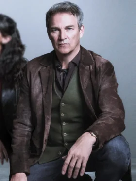 Art Detectives S01 Stephen Moyer Brown Suede Blazer