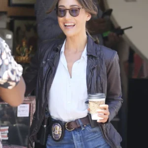 Ballard S01 Renée Ballard Leather Jacket Side