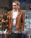 Beat Bobby Flay Gigi Hadid Brown Jacket