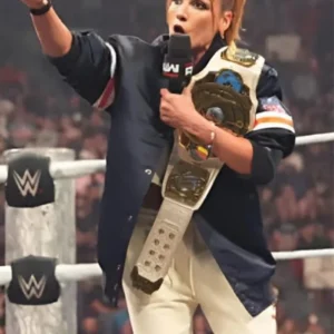 Becky Lynch Monday Night RAW Blue Satin Jacket For Sale
