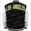 Black And White Wool lakers varsity jacket Back