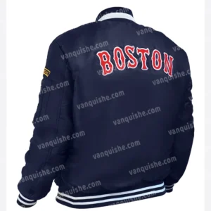 Boston Red Sox Bomber MA-1 Navy Blue Jacket Back Look