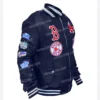 Boston Red Sox Bomber MA-1 Navy Blue Jacket Side Look