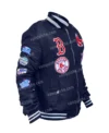 Boston Red Sox Bomber MA-1 Navy Blue Jacket Side Look