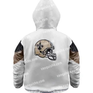 Brook NFL New Orleans Saints White Starter Jacket Back