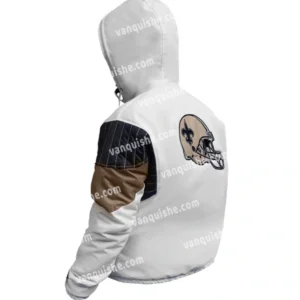 Brook NFL New Orleans Saints White Starter Jacket Back Look