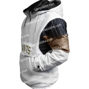 Brook NFL New Orleans Saints White Starter Jacket Side Look