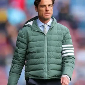 Burnley Scott Championship 2025 Green Puffer Jacket Side