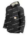 Carhartt Montana Black Hooded Jacket Side Look