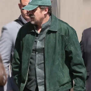 David Harbour Green Suede Jacket
