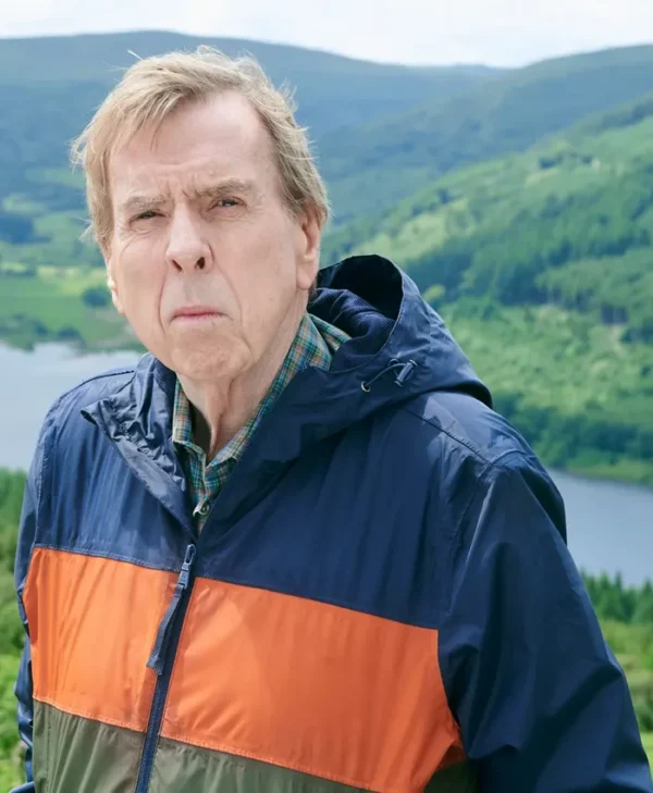 Death Valley S01 Timothy Spall Blue Hooded Jacket Front