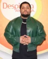Den of Thieves Pantera 2025 O'Shea Jackson Jr Green Leather Jacket Side